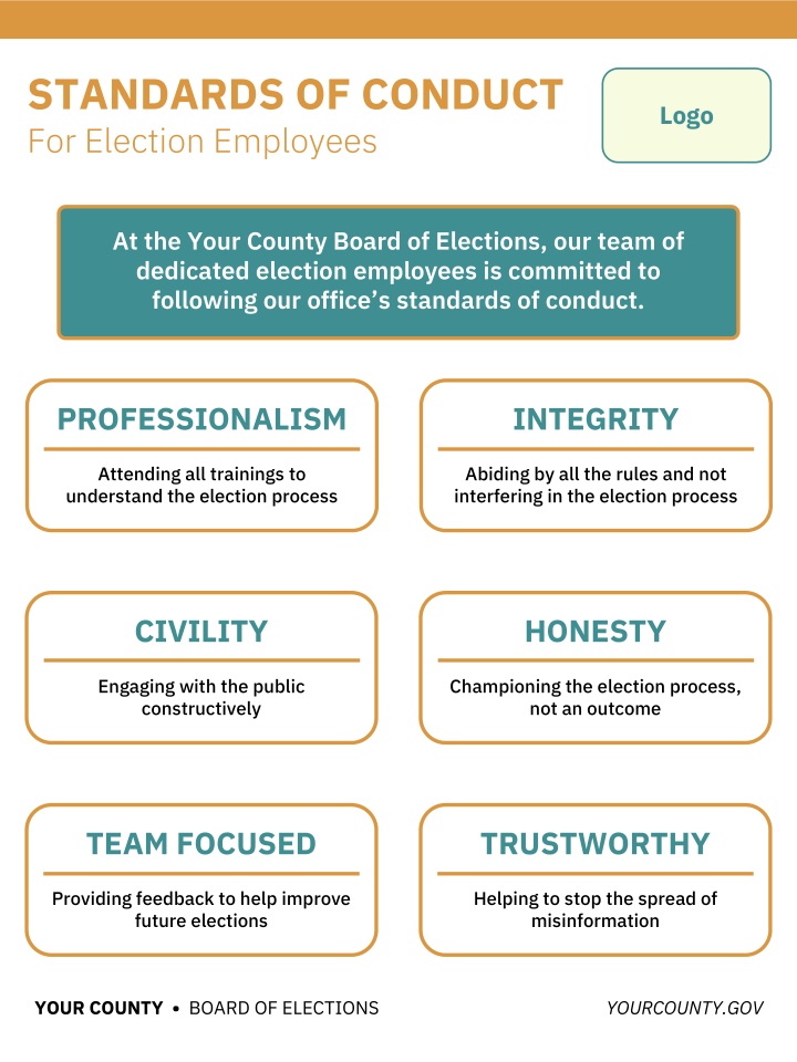 Standards of Conduct for Election Employees at Your County Board of Elections