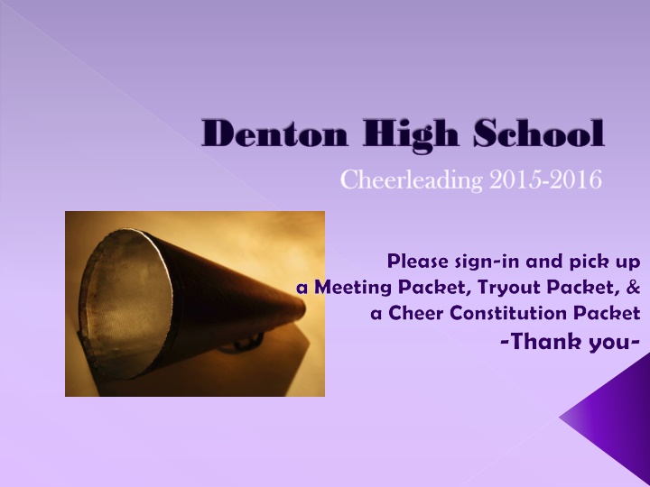 Denton High School Cheerleading Program Information 2015-2016