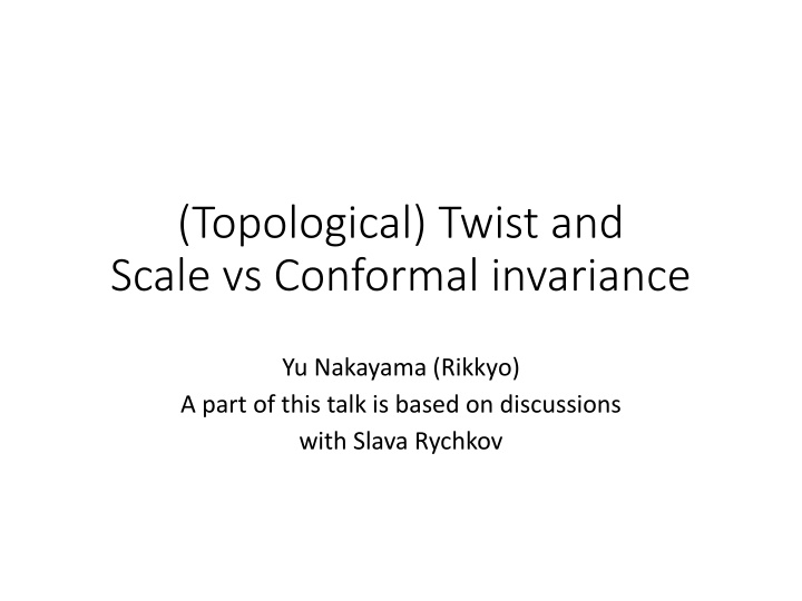 Scale vs. Conformal Invariance in Theoretical Physics