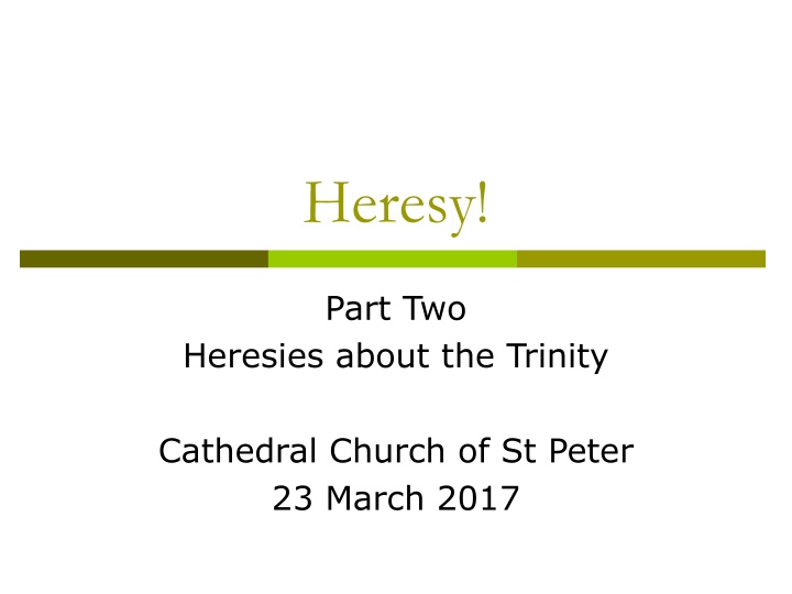 Trinitarian Orthodoxy in 