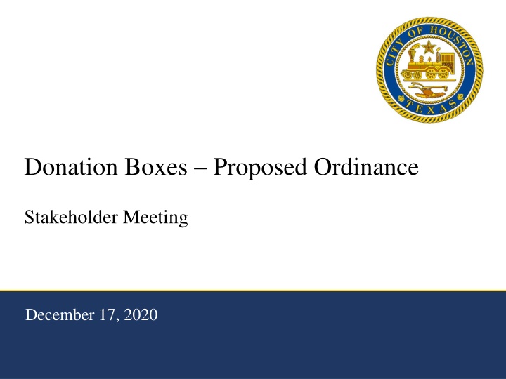 Proposed Ordinance for Donation Box Regulations in Houston