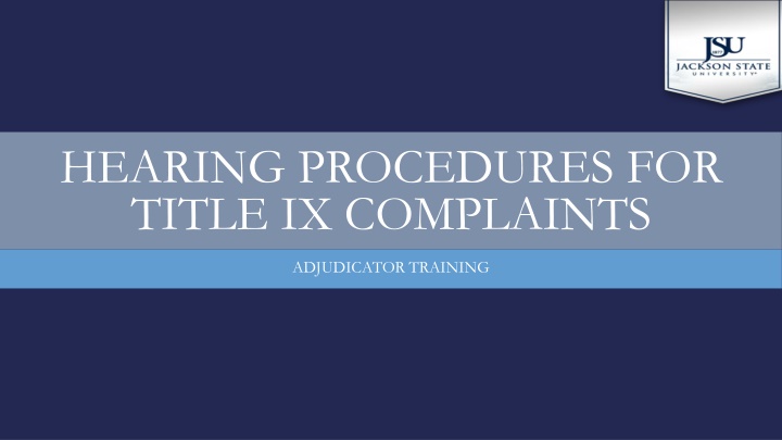 Title IX Adjudicator Training