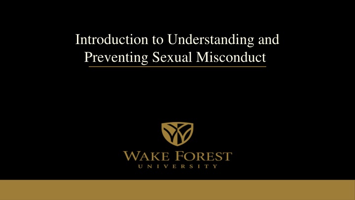 Preventing Sexual Misconduct at Wake Forest University