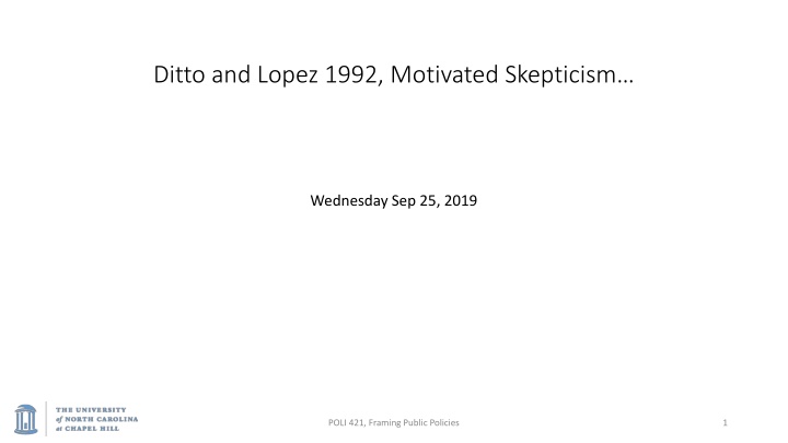 Motivated Skepticism in Public Policy Framing