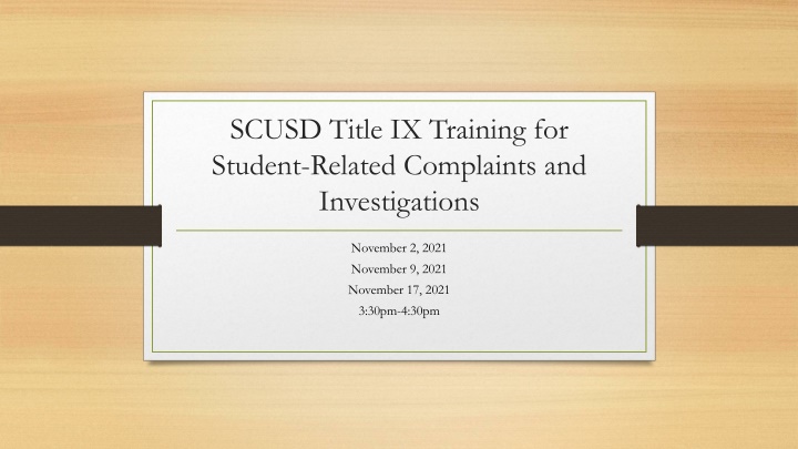Title IX Regulations and Procedures in Education