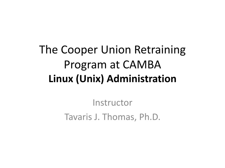 Linux Administration Essentials: A Comprehensive Training Program
