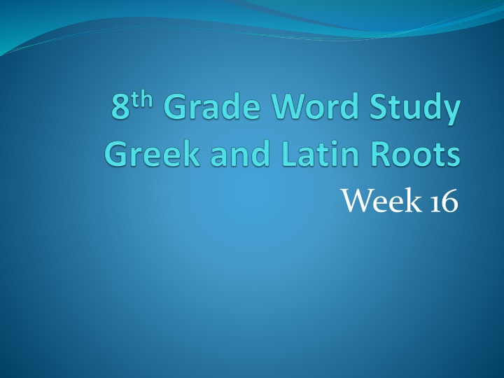 Greek and Latin Roots: Therm and Dict