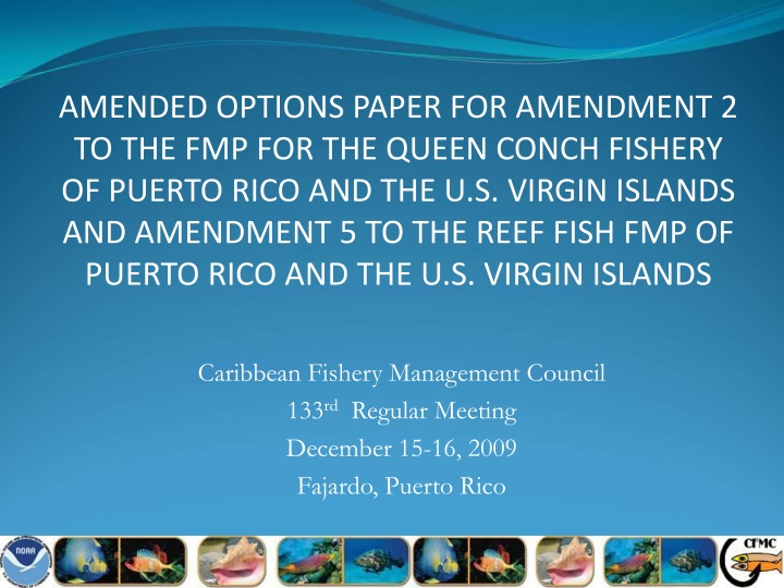 Proposed Stock Complex Amendments for Caribbean Reef Fishery Management Units
