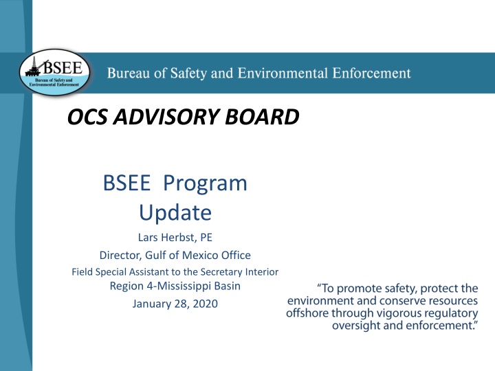 Update on BSEE Program and Action Plan for Orphan Assets