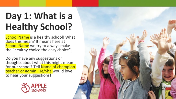 Healthy School Practices at School Name: A Week-Long Journey