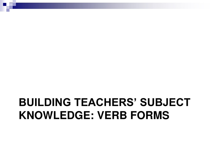 Verb Forms in English Language