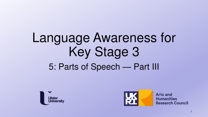 Parts of Speech: Determiners and Beyond