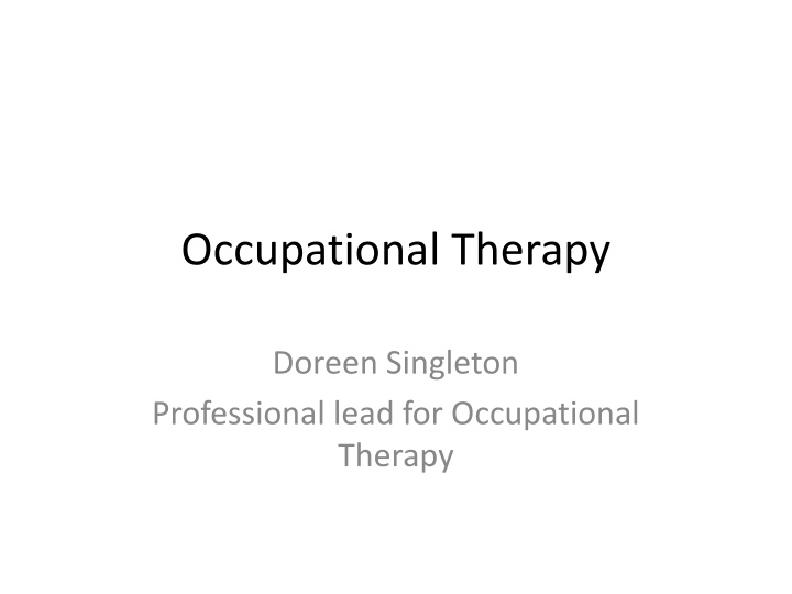Occupational Therapy: Philosophy, Models, and Practice