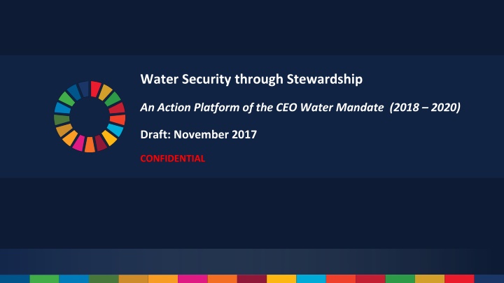 CEO Water Mandate: Water Security through Stewardship Action Platform (2018-2020)
