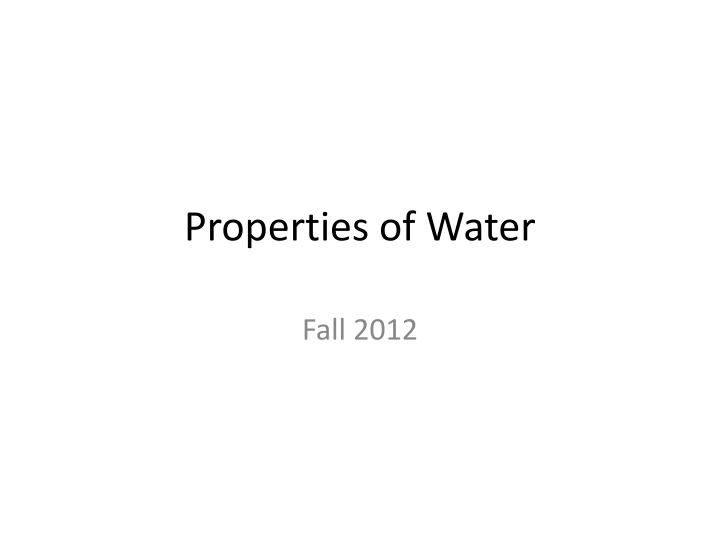 Unique Properties of Water: Adhesion, Cohesion, and Hydrogen Bonds