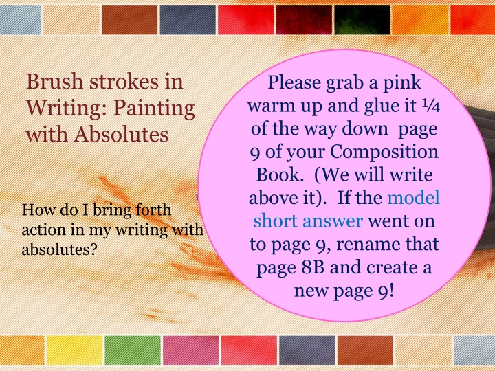 Brush Strokes in Writing: Enhancing Your Skills with Absolutes