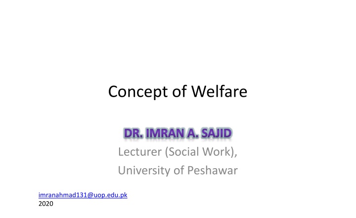Social Institutions and Welfare in Human Society