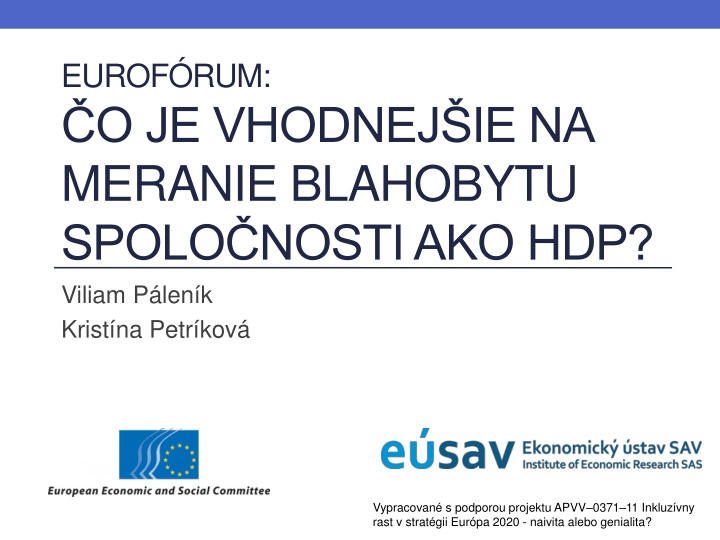 Measurement of Well-Being in Society: Beyond GDP - Eurofrum Conference Insights