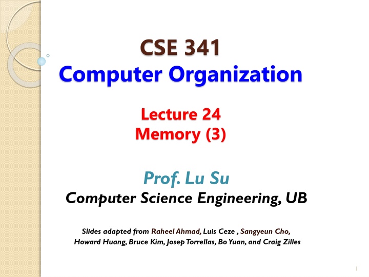 Cache Memory Organization in Computer Systems