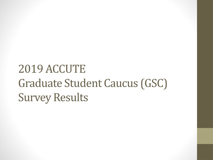 2019 ACCUTE GSC Graduate Program Survey Results and Statistics