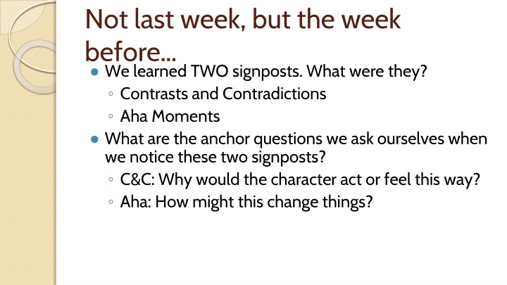 Tough Questions: A New Reading Signpost