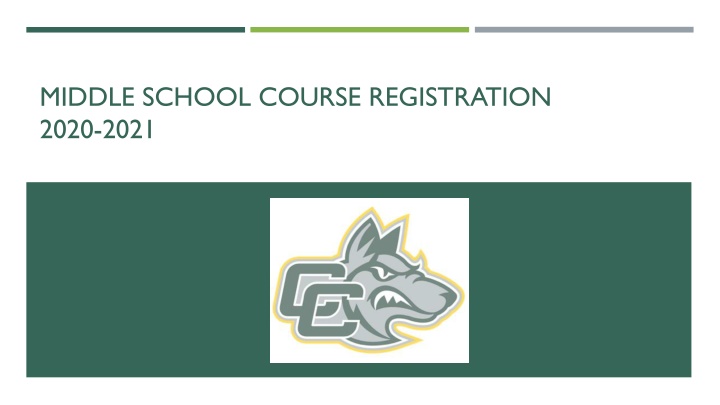 Middle School Course Registration 2020-2021 Information