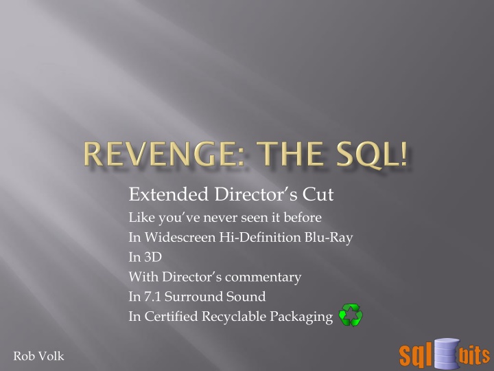 Unorthodox SQL Techniques Unleashed: REVENGE: The SQL
