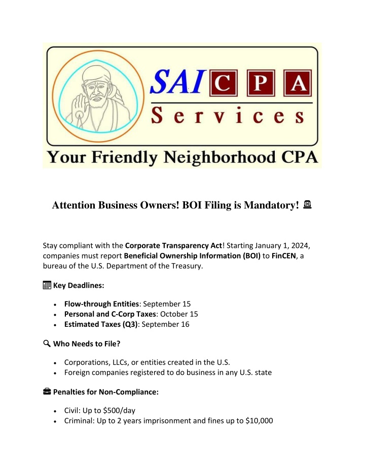 attention business owners boi filing is mandatory n.w