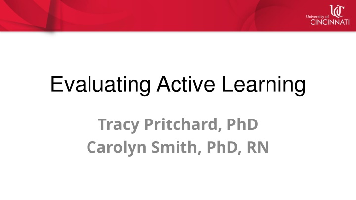 The Evaluation of Active Learning Strategies