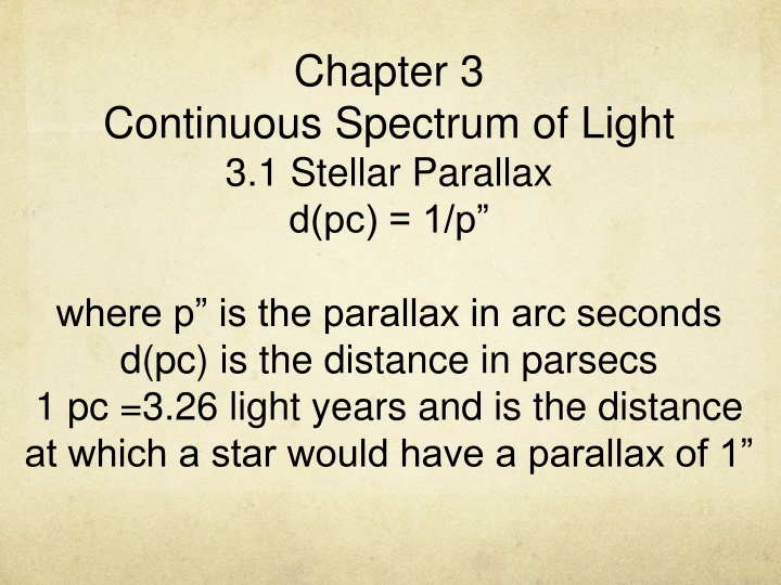 Stellar Properties: Distance, Brightness, and Flux