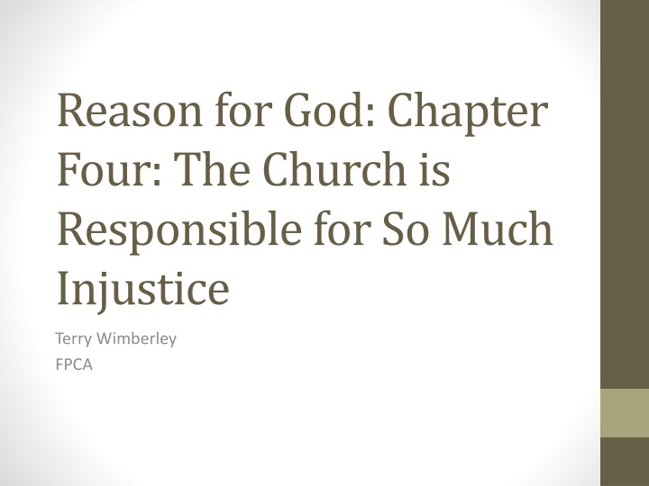 The Church's Role in Addressing Injustice