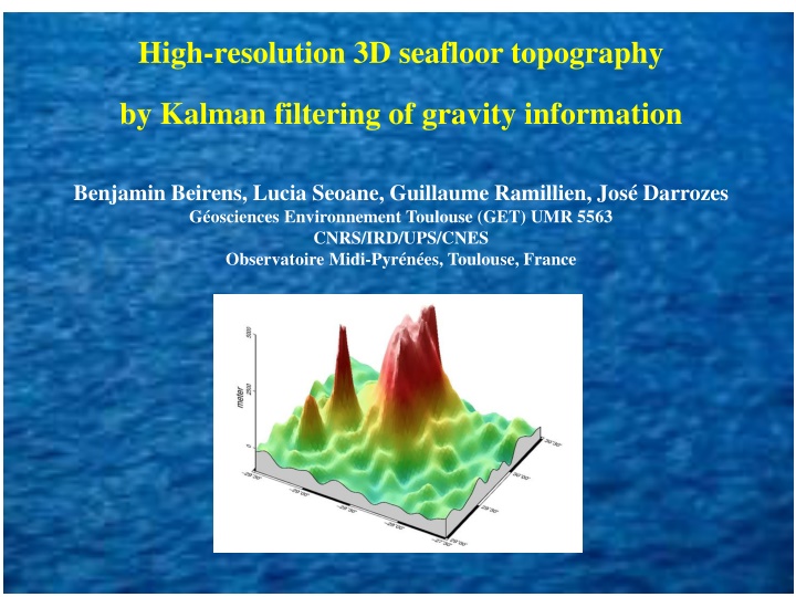 High-Resolution 3D Seafloor Topography Enhancement Using Kalman Filtering