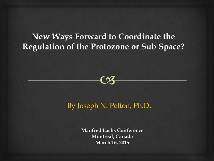 Coordination of Regulation in Commercial Space Transportation
