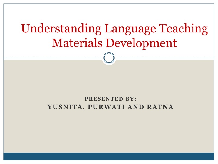 Language Teaching Materials Development