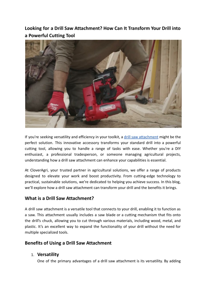 looking for a drill saw attachment n.w