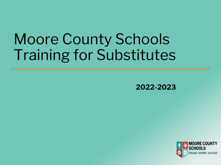 Moore County Schools Substitute Training Guide