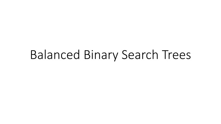 Red-Black Trees for Balanced Search Structures