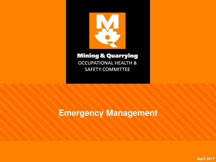 Mining and Quarrying Occupational Health and Safety Presentation