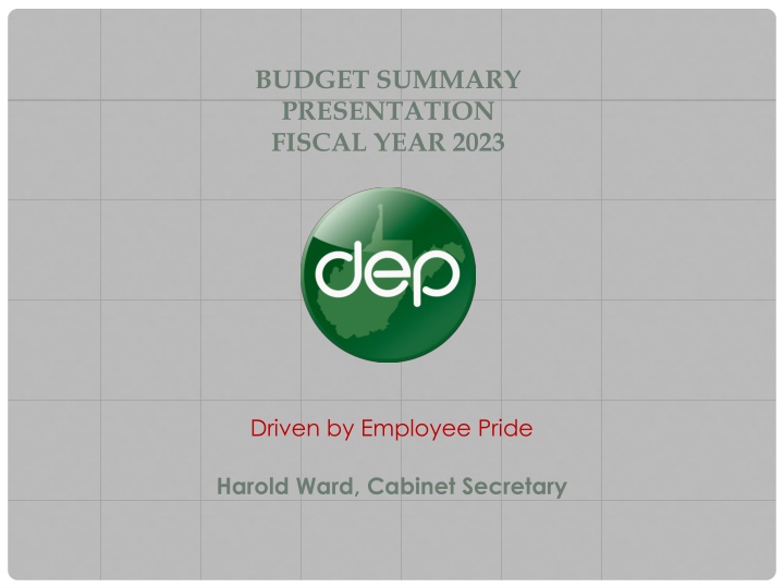 Fiscal Year 2023 Budget Summary Presentation