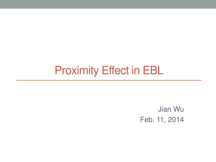 Proximity Effect in Electron Beam Lithography