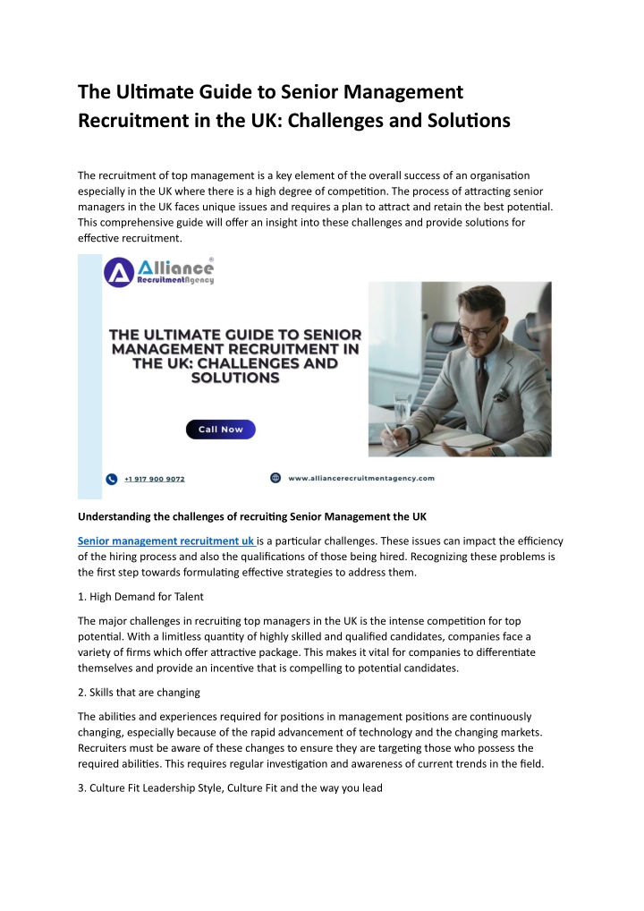 the ultimate guide to senior management n.w