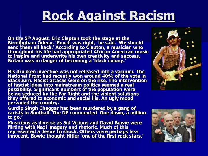 Rock Against Racism: A Movement Against Bigotry and Hate