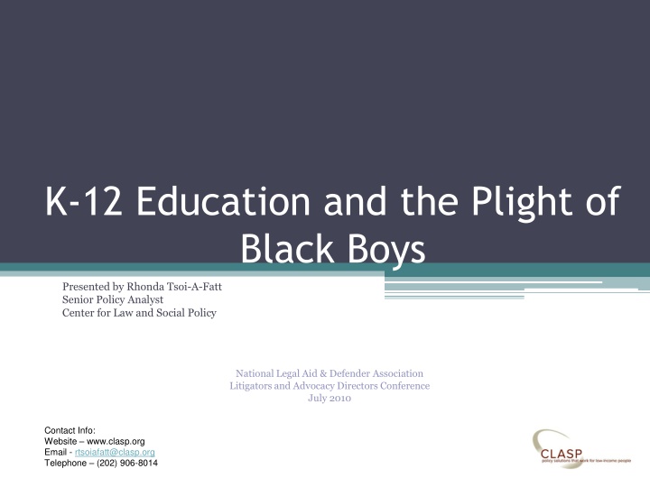Challenges Faced by Black Boys in K-12 Education System