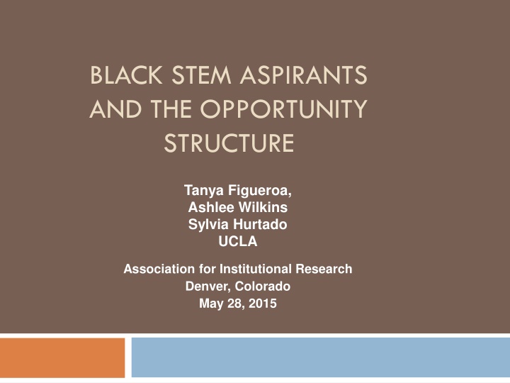 Factors Influencing Black STEM Aspirants in Higher Education