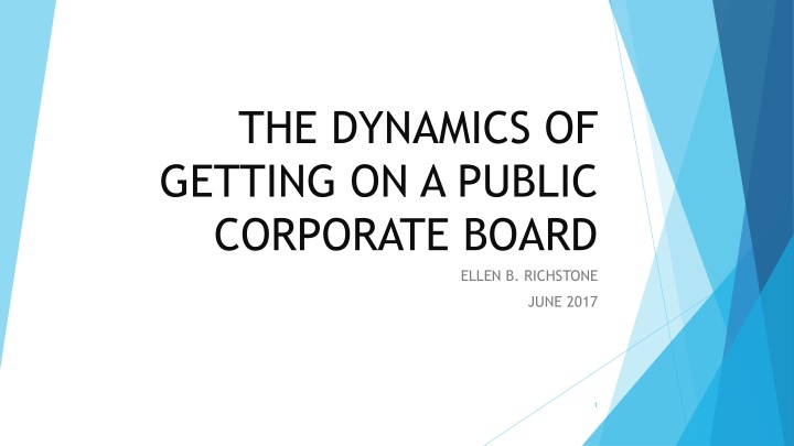 Trends in Public Corporate Board Dynamics