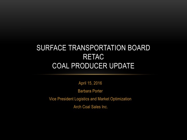 Insight Report: Coal Industry Update and Market Trends