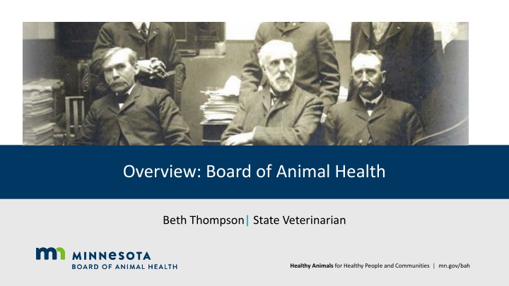 State of Animal Health: Serving People and Communities