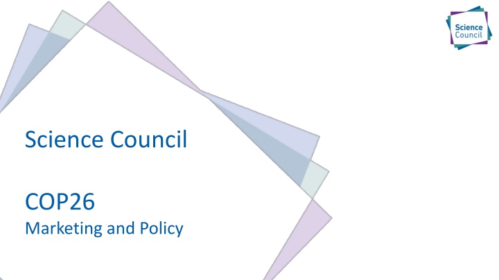 Science Council COP26 Marketing and Policy Aims and Activities