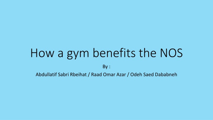 Benefits of Having a Gym at the National Orthodox School