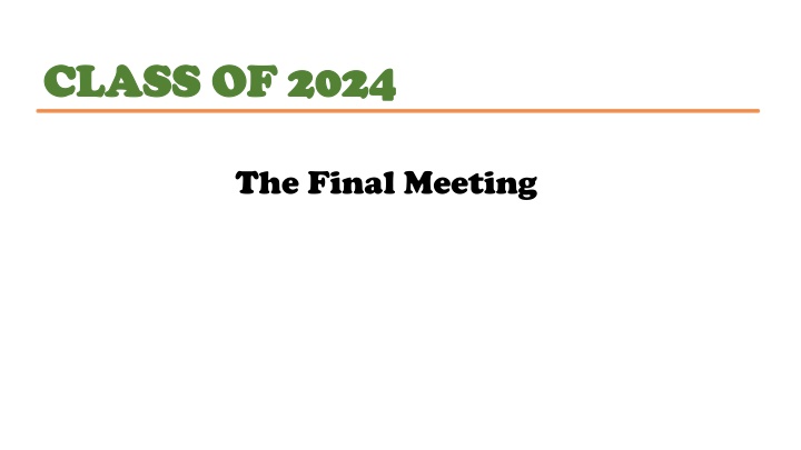 Important Announcements for Class of 2024 Graduates